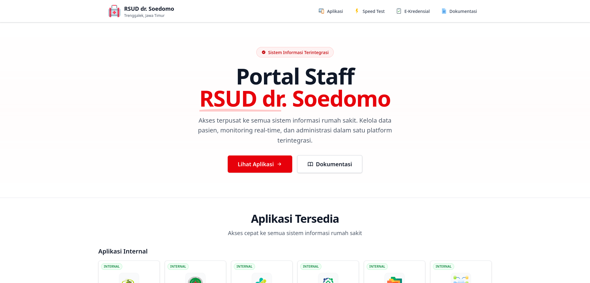 RSUD Trenggalek Portal screenshot